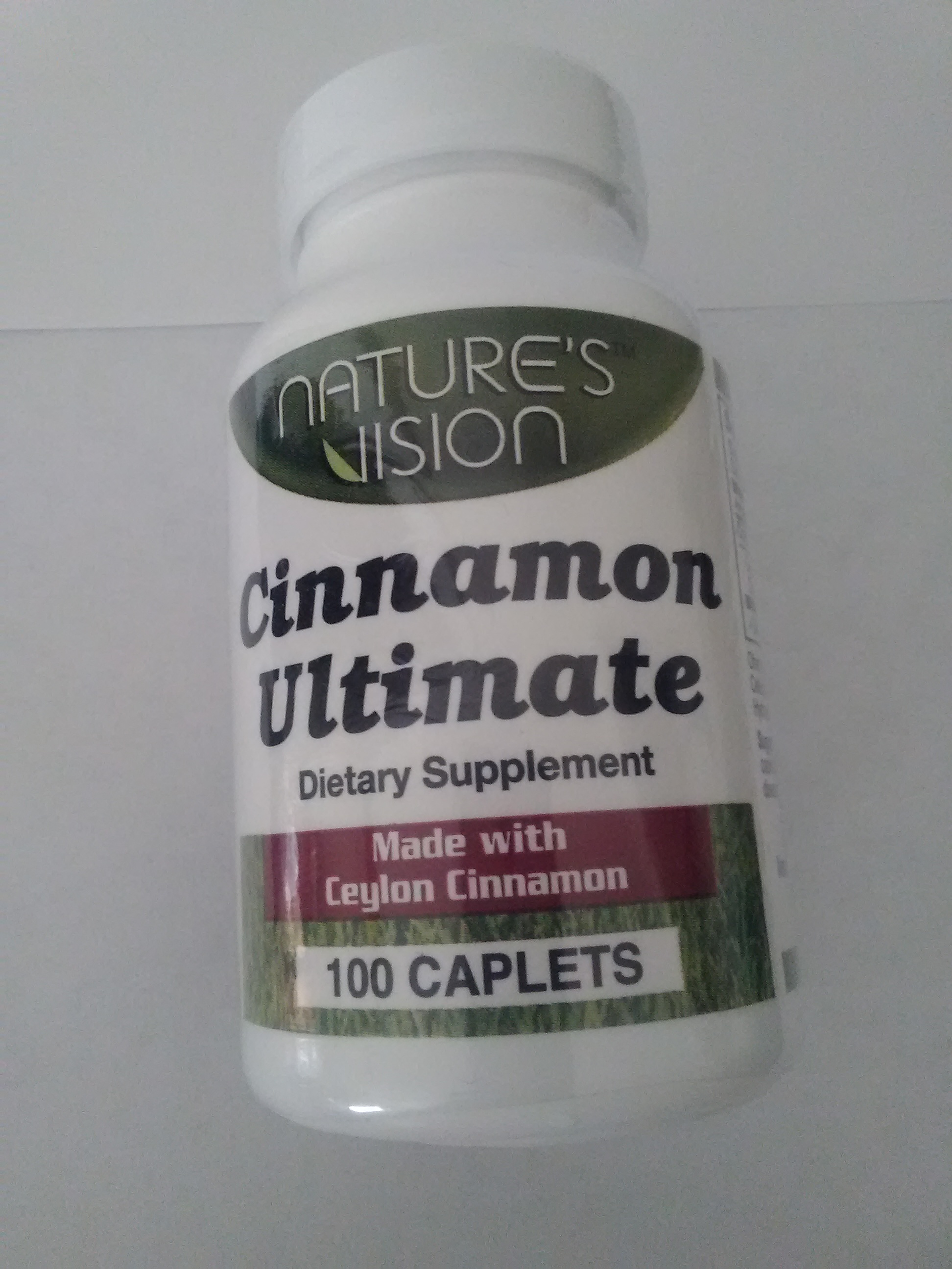 Nature\'s Vision Cinnamon Ultimate 500mg 100 Caplets